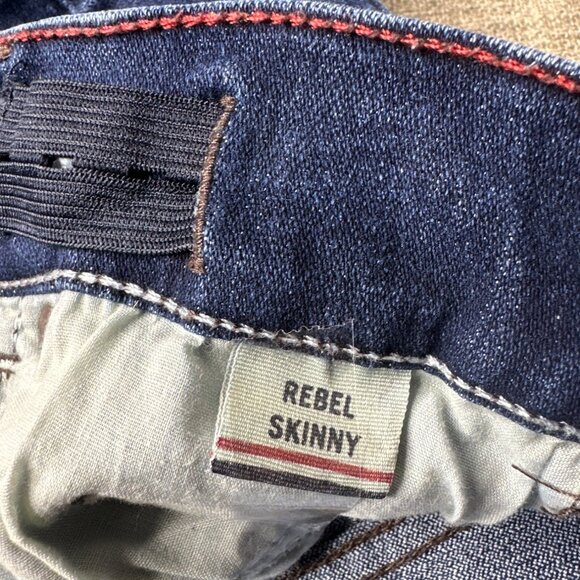 Tommy Hilfiger Rebel Skinny Denim Blue Jeans Girls Size 12 Adj Waist Belt Loops - Picture 5 of 7